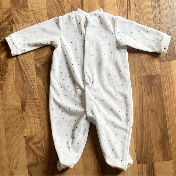 3/$25 Baby's First Christmas Footie One Piece Pajamas Little Me Button Up - Picture 2 of 11